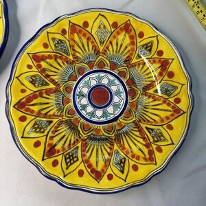 Set of 2 Signed Famulari Stefano hand painted plates‎ made in Italy 8 inch